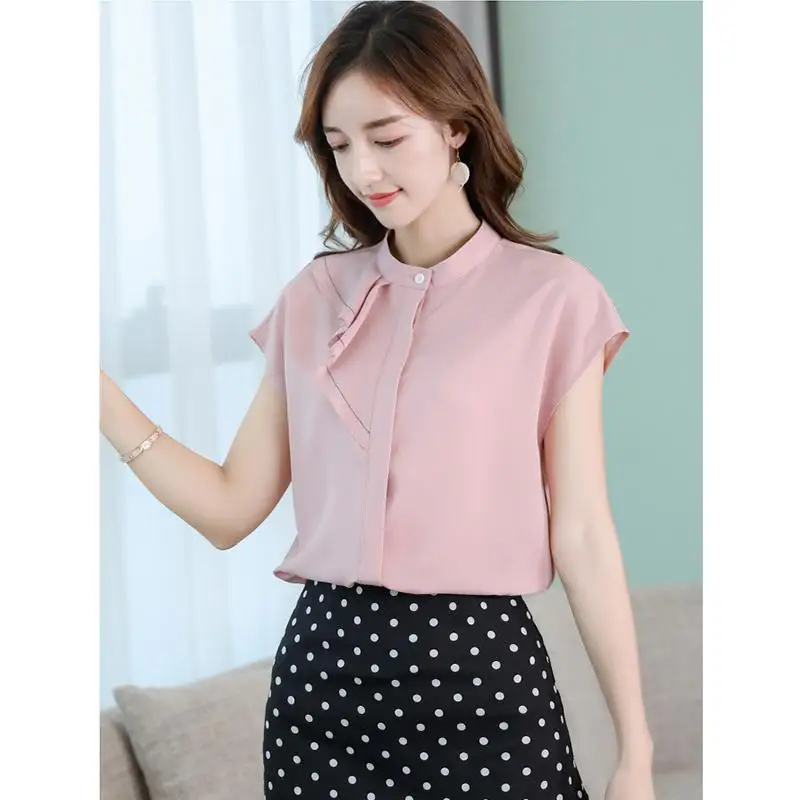 

2019 New Yfashion Women Casual Shirt Fashion Solid Color All Match Top