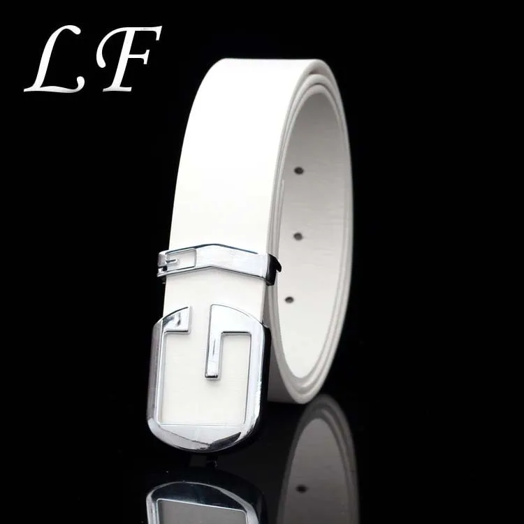 

Explosion Men's Pants With Faux Leather Smooth Buckle Round G Men's Belt Pants Korean Edition