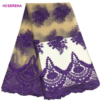 

2018 High quality nigerian french lace african lace fabric for party dress 5yards/lot Fc1702-pfa ,Free shipping
