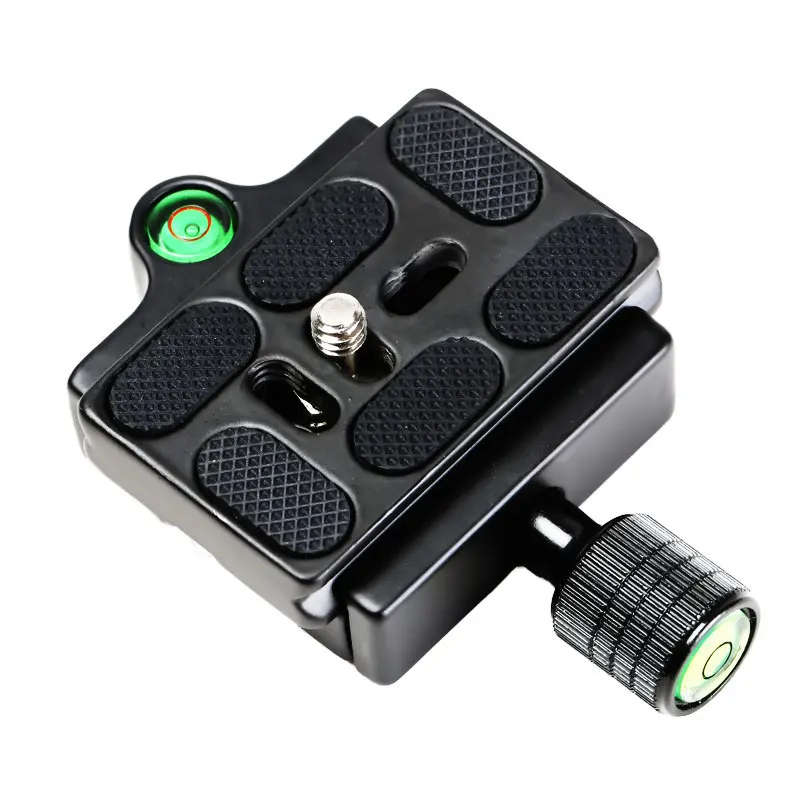 

Manbily KZ-20 Universal Quick Release Clamp Adapter w Bubble Lever and PU-60 QR Plate Compatible for Arca Swiss RRS Benro Siru