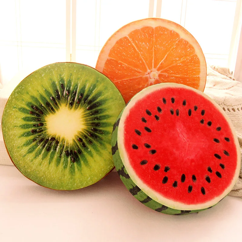 2015 creative personality 3D fruit watermelon plush toy Kiwi sofa pillow cushion pillow