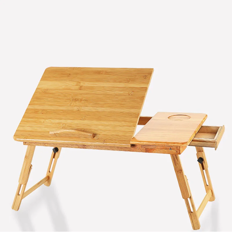 Эргономика регулируемый, стол для ноутбука чистый желтый Бамбуковый стол складной завтрак сервировки поднос уютный США Россия наличии