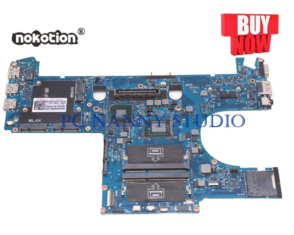 Материнская плата PANANNY 0R97MN R97MN для ноутбука DELL LATITUDE E6220 I5-2520M DDR3 Протестирована |
