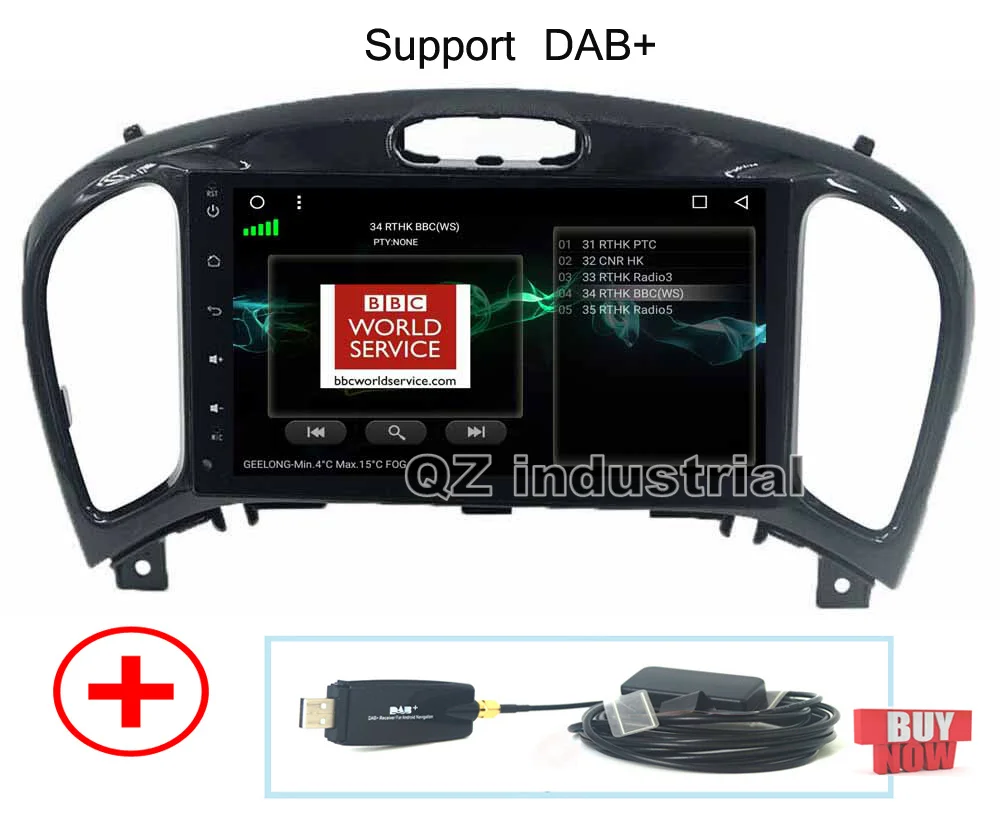 Top QZ industrial HD 8inch Android 8.1 T3 for Nissan JUKE Car DVD player with GPS 3G 4G WIFI BT Radio Navigation Stereo SWC RDS Map 12