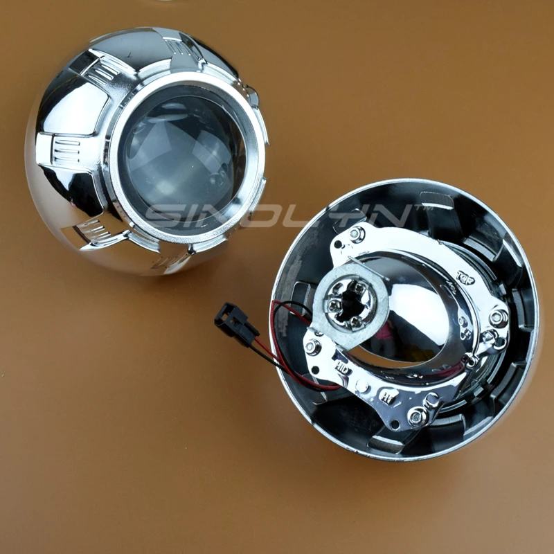 Sinolyn Projector Lenses 3.0 Headlight Metal Lens Bi Xenon Lights Use H1 HID LED Bulbs Lamps For H4/H7 Car Headlight Retrofit