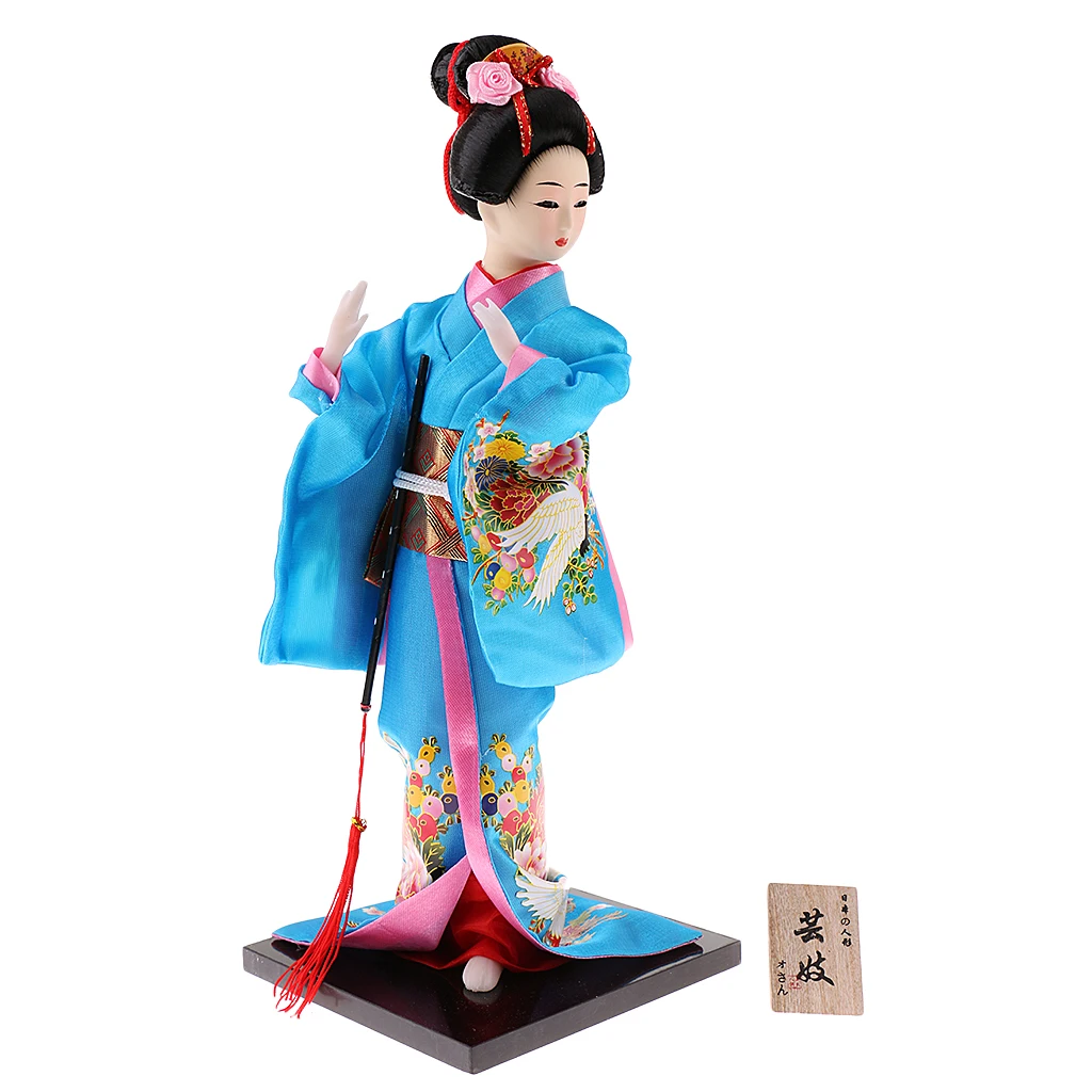 New Arrivals Japanese Geisha Kimono Doll Ornaments Crafts Home Decoration Collectibles Birthday Xmas Gift for Kids Children