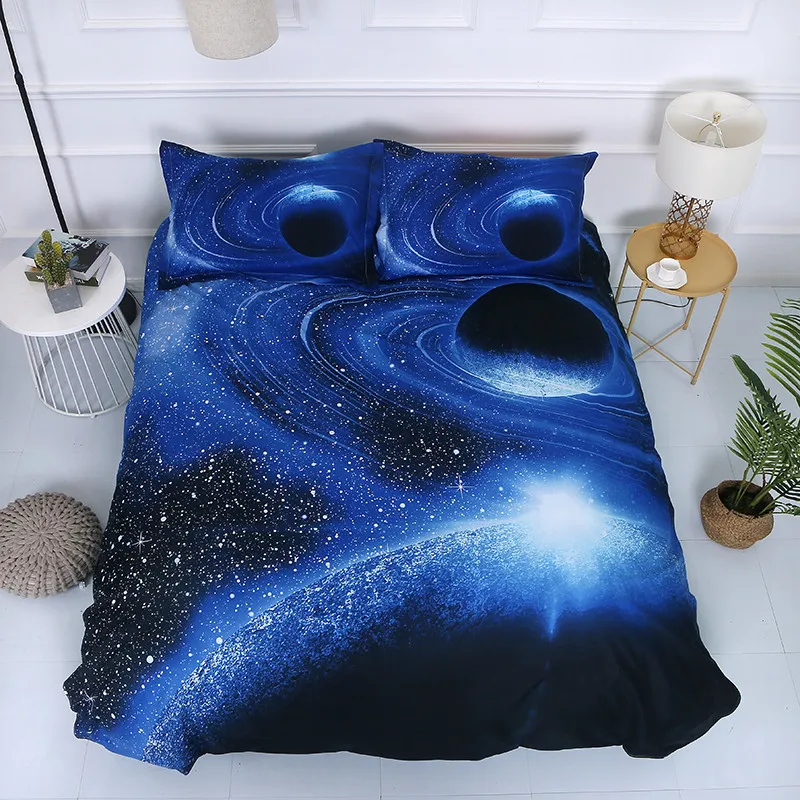 

Expansive Galaxy Pattern Bedding Sets 2/3/4pcs Soft Comfortable Family Set Sheet Duvet Cover Pillowcase Flat Sheet Bed Linings