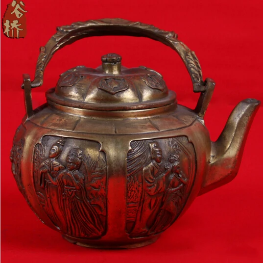 

B0601 421Bronze sculpture, crafts hip flask handmade bronze sculpture, decoration statue