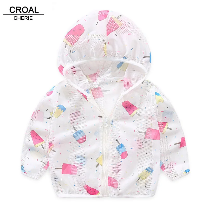 

CROAL CHERIE Summer Jacket Baby Sunscreen Clothing Boys Outerwear Long Sleeve Animal Dinosaur Jacket For Girls Coat Clothes
