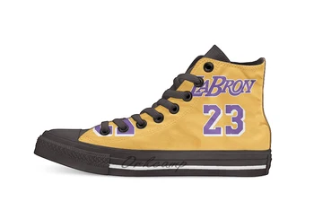 

LaBron Jersey script 1 Casual High Top Canvas shoes sneakers For Drop shipping