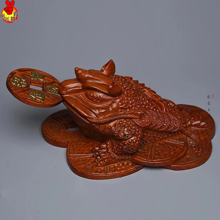 

Rosewood Huanghua lucky animal toad toad Home Furnishing red wood furniture decoration Xian town house as gifts