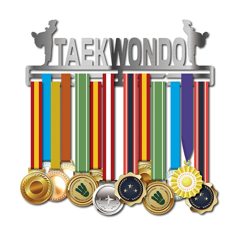 Steel Medal Hanger Holder Taekwondo Medal board it\u2019s ideal gift for sportsman with you first name and last name Personalized holder
