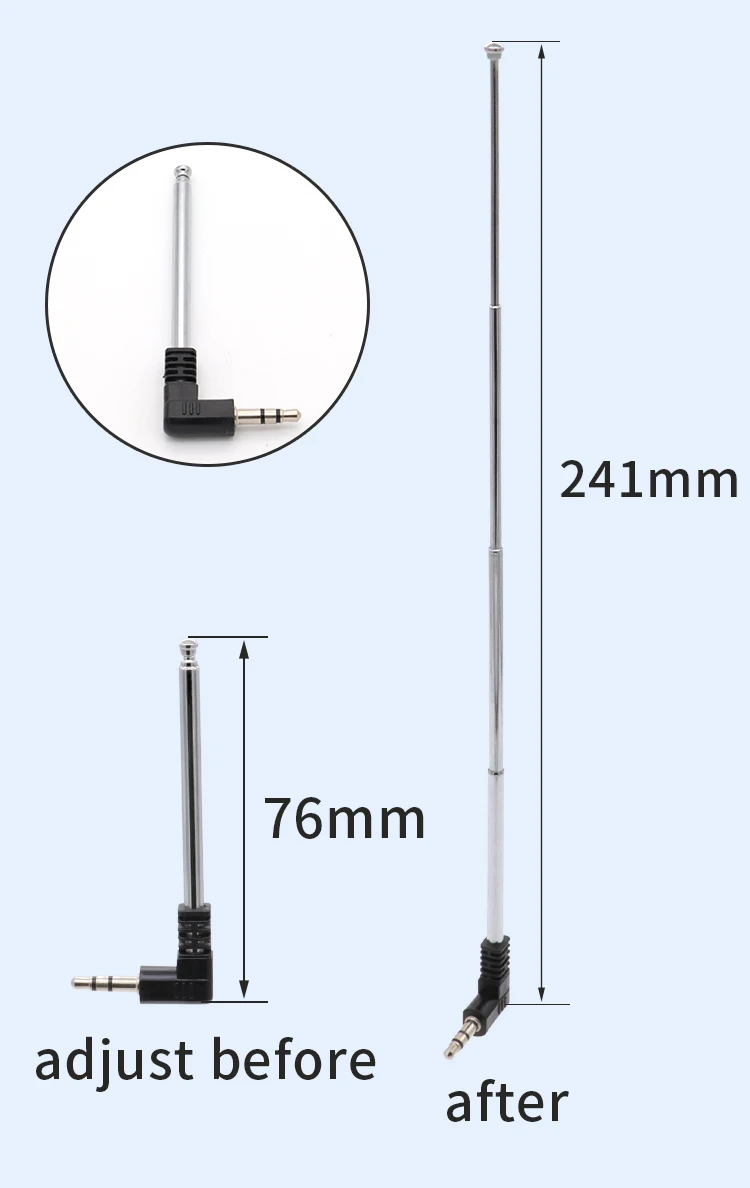 Выдвижная антенна 3,5 мм FM антенна дальнего диапазона антенна сотового телефона плеер динамик радиоантенны антенна усиленная 24 см длинная