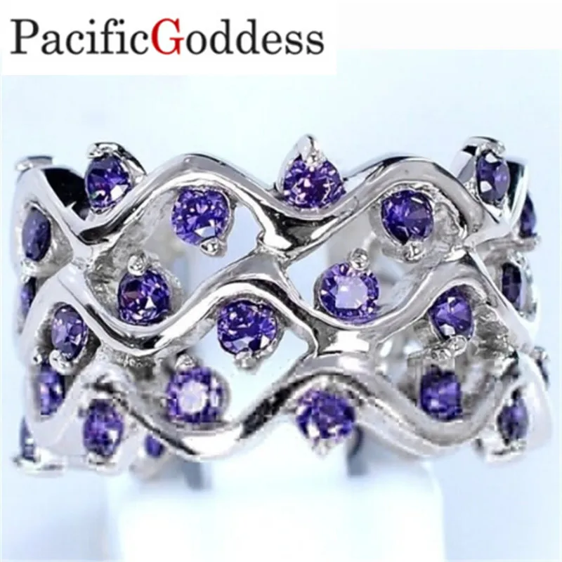 

pacificgoddess wedding rings Bridal Rings purple color ring