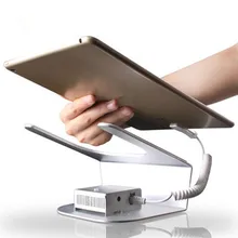 android ios 7 12 inch tablet anti theft white color metal alarm and rechargeable display holder