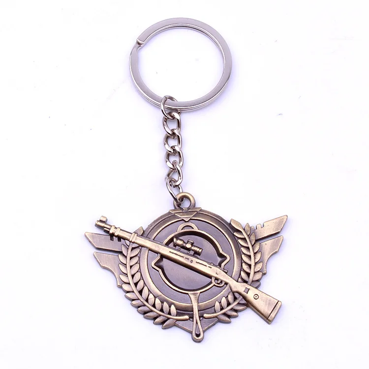 

Popular 2019 jedi survival gun weapon model pendant key chain eat chicken game net cafe complimentary key chain