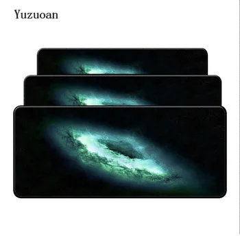 

Yuzuoan Free Shipping Large Lock Edge Outer space Printing Durable Desktop Pad Mousepads Silicone Gaming Optical Mouse Pads