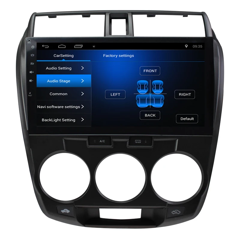 Top 10.2 inch Quad Core Android 8.1 1G RAM 16G ROM  Car Radio for Honda City 2008-2012 with GPS Navigation steering wheel Free map 5