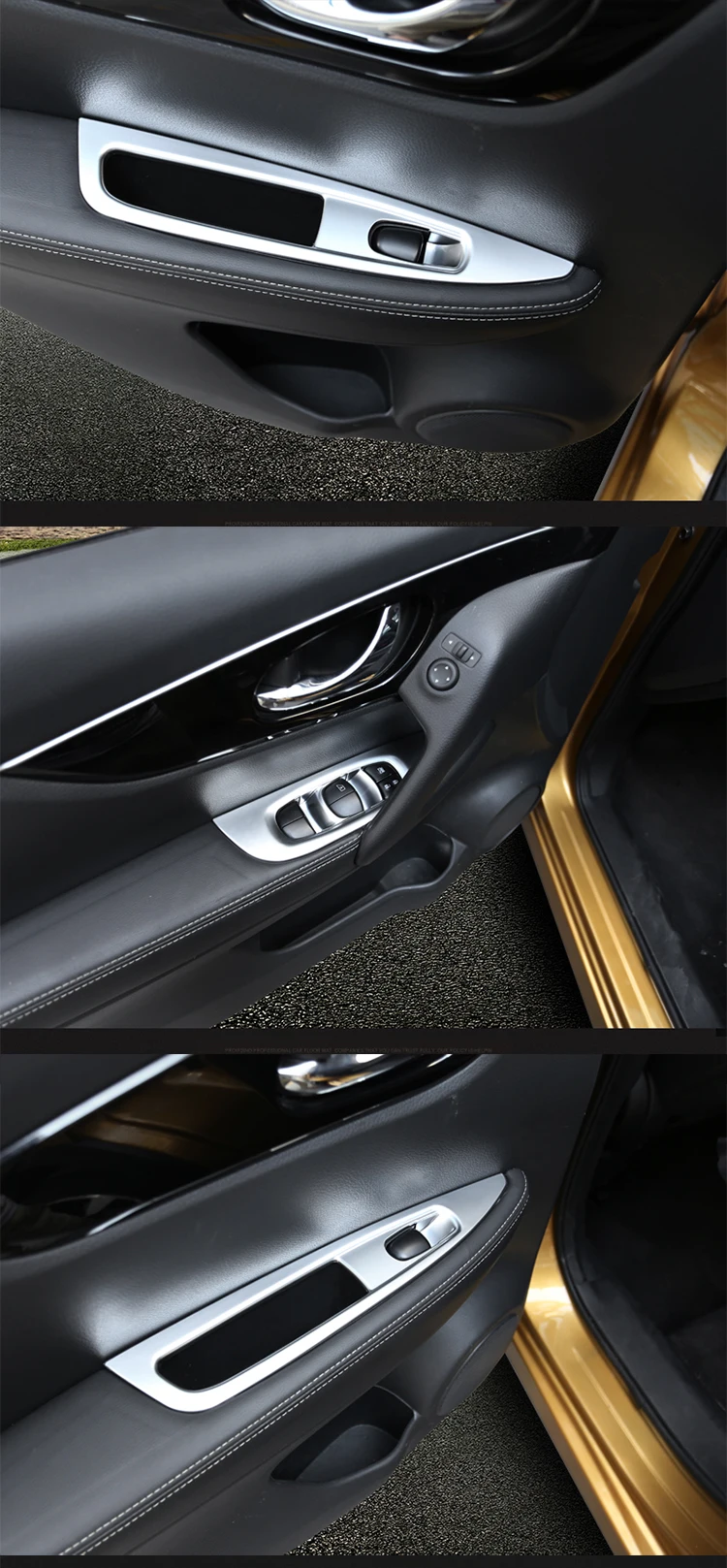 Для Nissan Rogue Sport Qashqai J11 хромированная дверь, окно, подлокотник, кнопка переключения, панель, отделка рамы