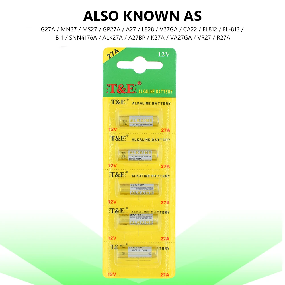 5 штук 12v A27 27A Батарея для охранных устройств игрушечные часы Бритвы CA22 SNN4176A ALK27A A27BP K27A VR27 R27A сухой Батарея
