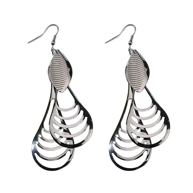 Aliexpress 1 Pair Women Drop Earrings Ethnic Style Metal 1 Pair Women Drop Earrings Ethnic Style Metal Hollow Earring Lady Dangle Jewelry Gifts Cx17