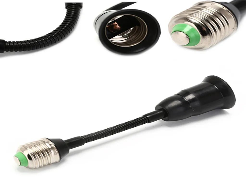 220 v гибкие E27 Extendsion светодиодный Основание светильника 20 см держатель лампы конвертеры переходник разъема