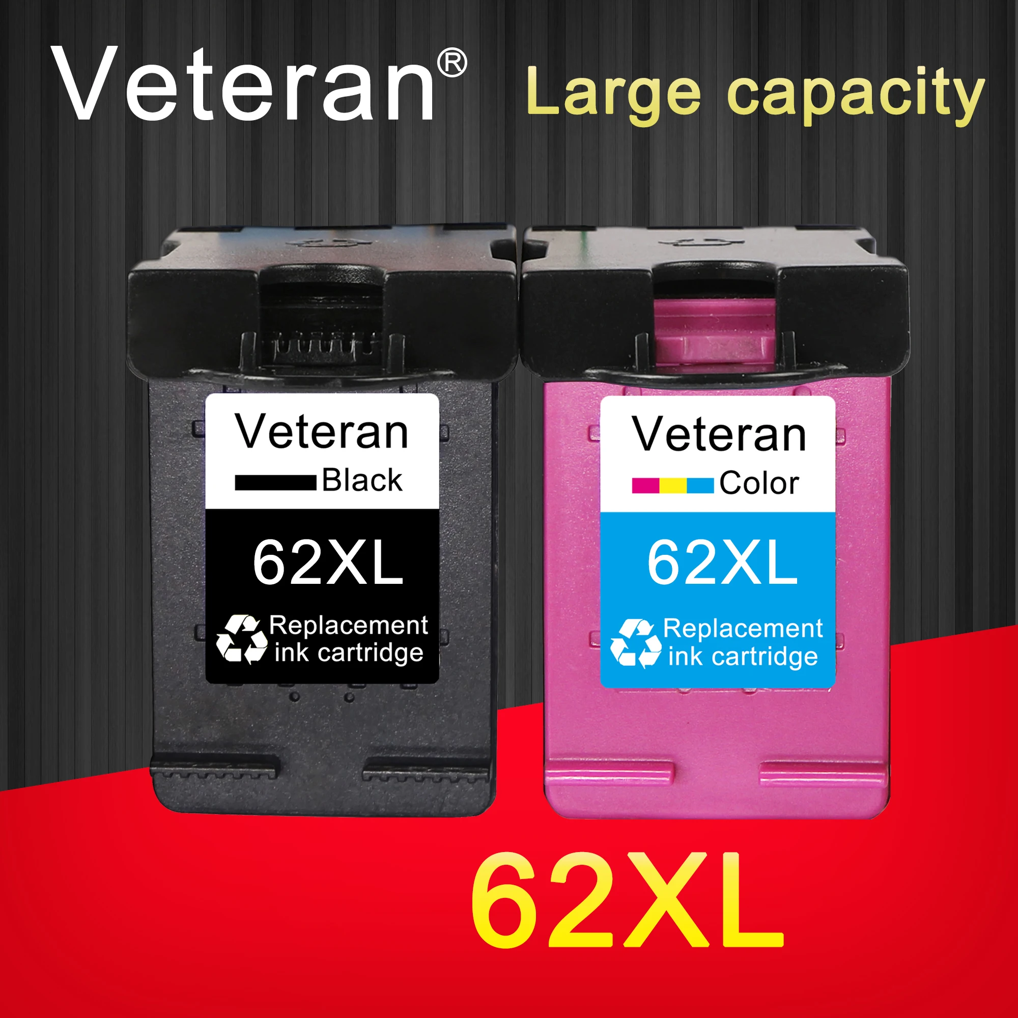 Ветеран 62XL пополнен картридж Замена для hp 62 XL Envy 5640 OfficeJet 200 5540 5740 5542 7640 | Компьютеры