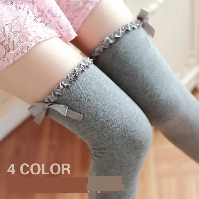 Fashion Sexy Long Cotton Stocking Over Knee Winter Warm Stocking Women