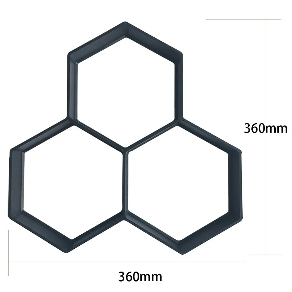 Садовые формы для керамической плитки DIY Пластиковые прогулки вручную дорожный путь производитель сад пропиленовая тротуарная цементная кирпичная каменная бетонная форма - Цвет: Hexagon