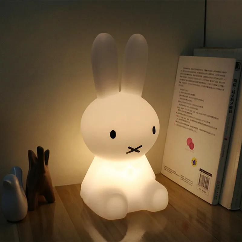 

H28CM Rabbit Table Lamp Modern Led Night Light USB for Children Baby Kids Gift Animal Cartoon Decorative Bedside Bedroom