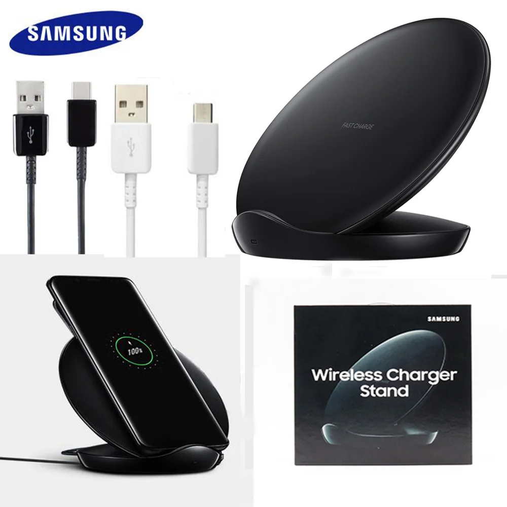 

Original Samsung Fast Wireless Charger Qi Smart Quick Charge For iPhone X XR XS 8/Galaxy S9 S8 S10 Plus Note 9/ P30 Pro Mate 20