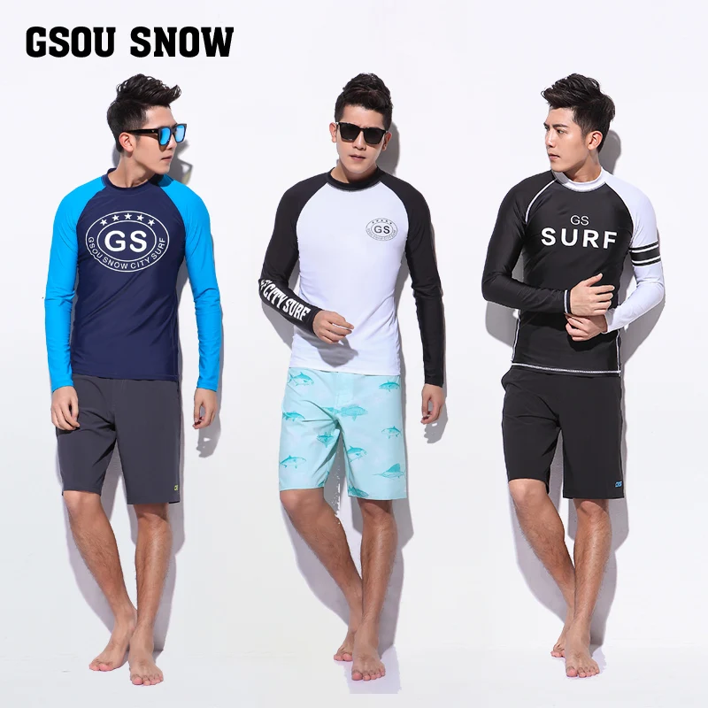 Mens Long Sleeve Jacket sunscreen swimsuit surf snorkeling suit diving