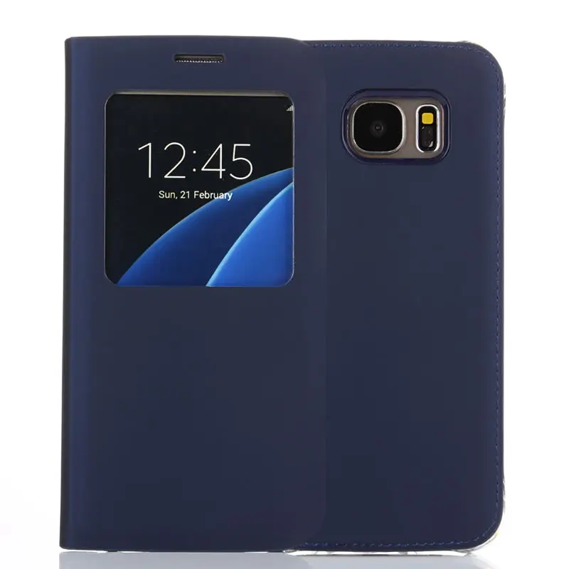 S-GUARD S7 чехол для samsung Galaxy край микросхема Кожаный чехол-книжка функция