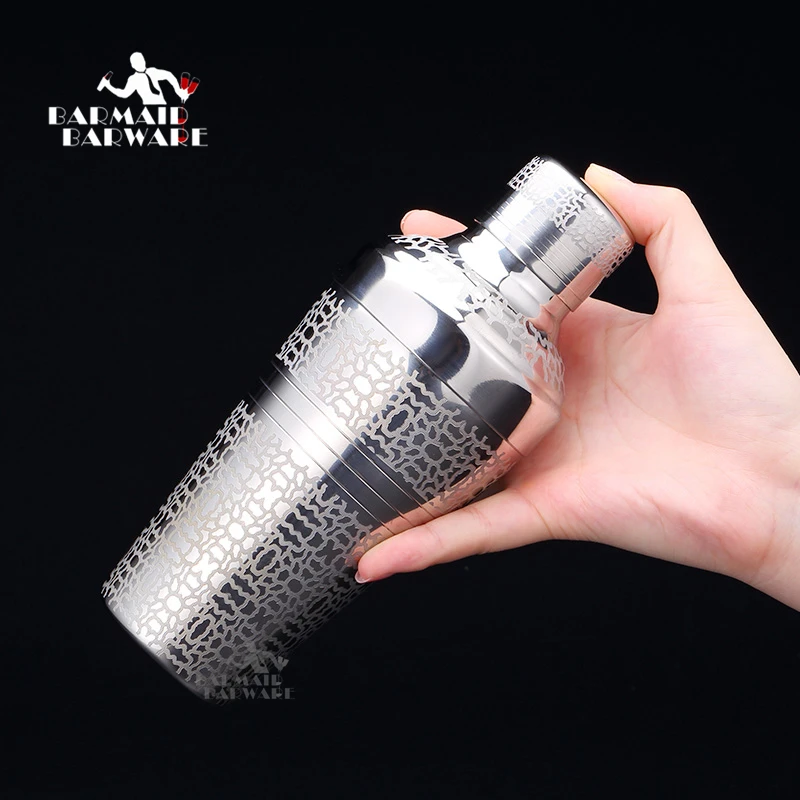 

510ml Creative Engraving Shaker 304 Stainless Steel Cocktail Shaker Bar Shaker Boston Shaker Bar tool