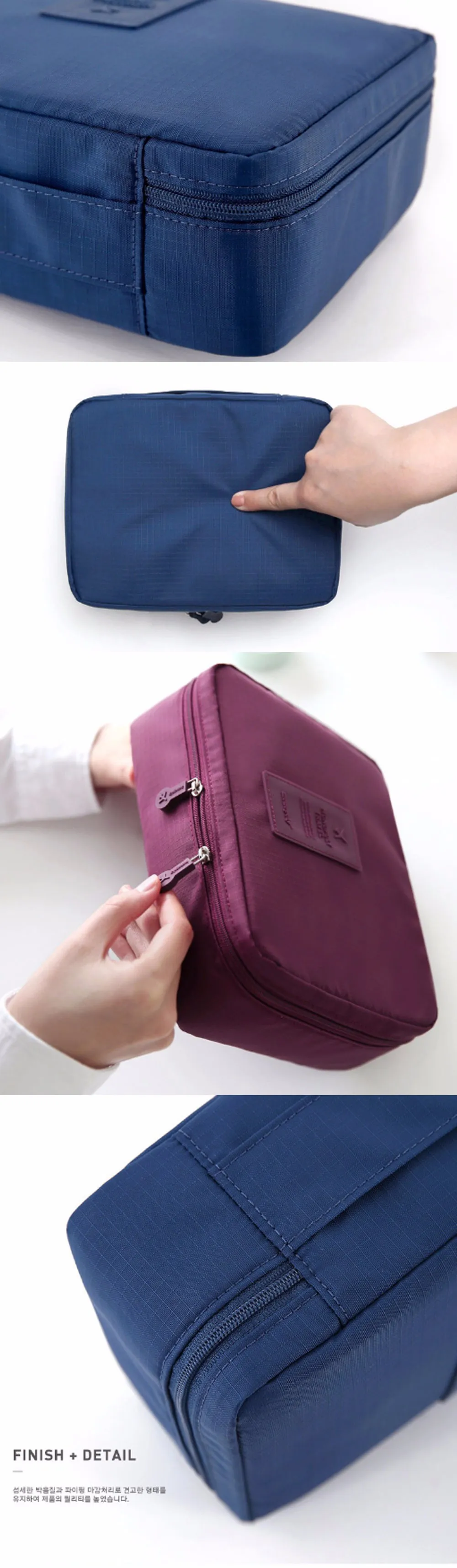Women Makeup bag 8 Colors Cosmetic Bags Woman Men Casual Travel Storage Bag Multi-Functional Nylon Zipper Pouch (4)