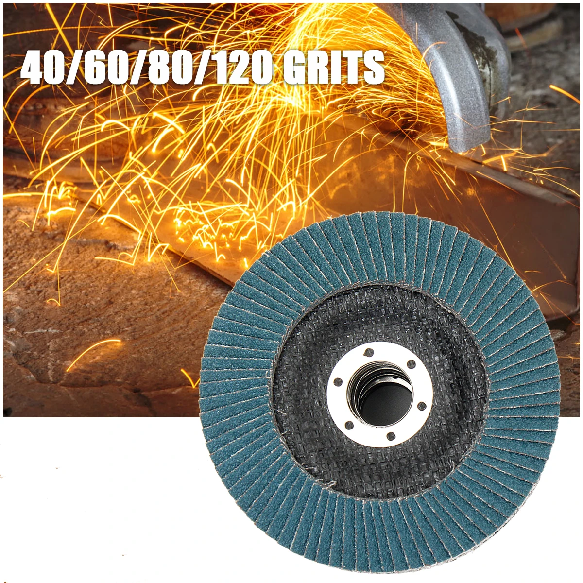 

Flap Sanding Disc 115mm 40/60/80/120 Grits Round Sandpaper Sanding Paper Discs 4.5 inches Grinding Wheels Flap Discs