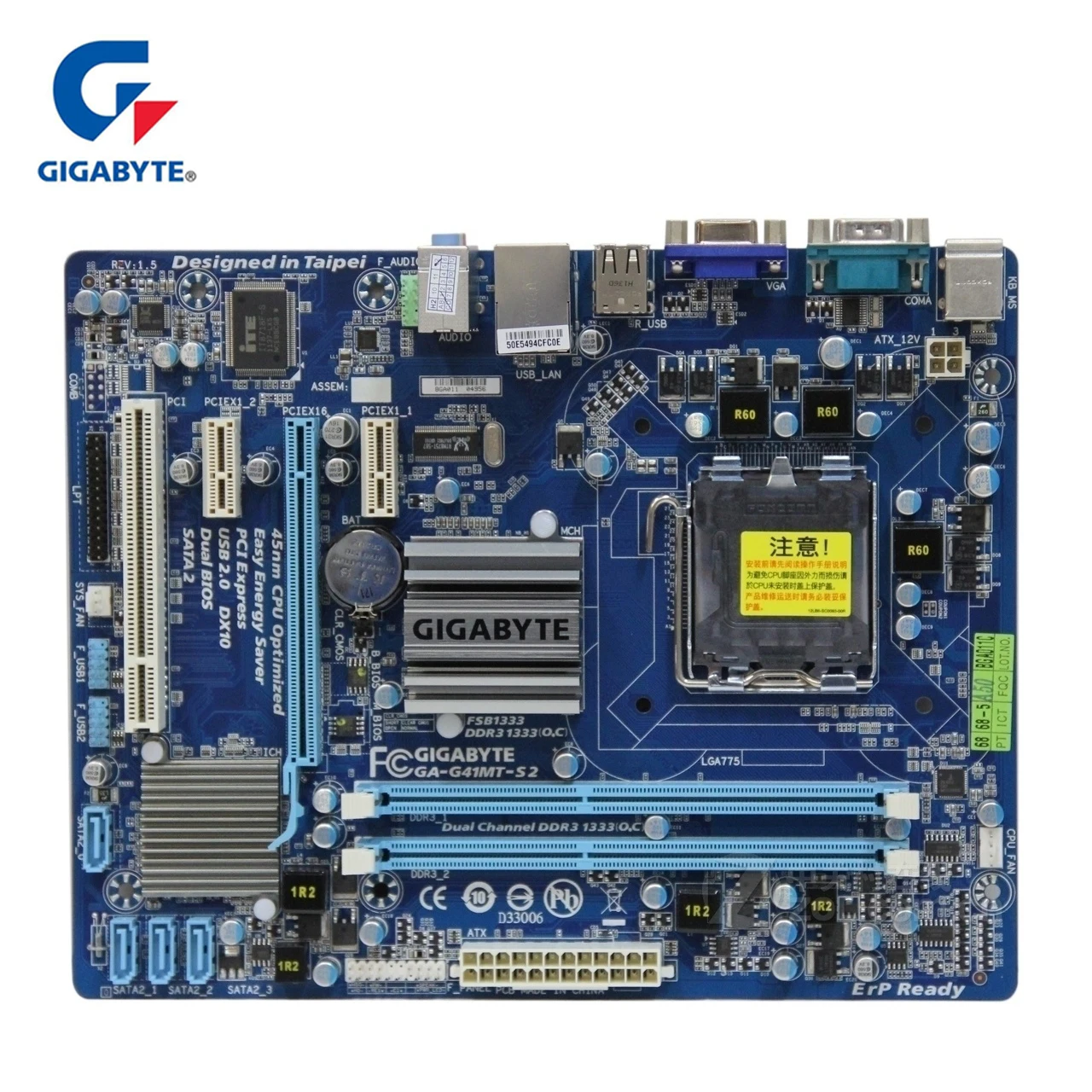 Материнская плата LGA 775 DDR3 Micro ATX USB 2 0 100% Gigabyte материнская SATA2 для ПК Intel G41 D3H G41MT S2