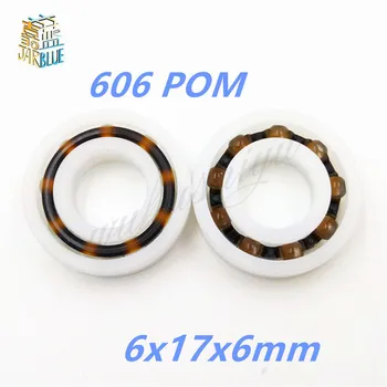 

Free shipping 10pcs 606 POM plastic deep groove ball bearing 6x17x6mm with glass balls