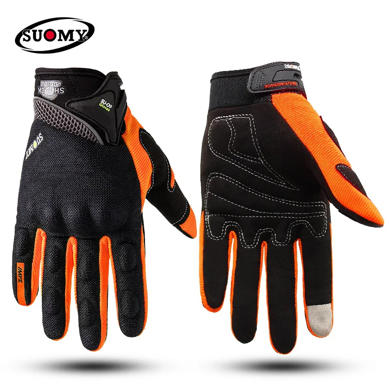 Suomy полный палец дышащие летние перчатки сенсорный экран moto rcycle гоночные перчатки мужские защитные шестерни moto cross guantes de moto - Цвет: 2