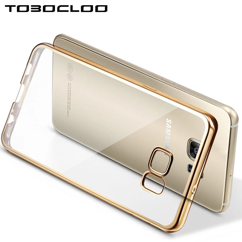 TOBOCLOO For Samsung Galaxy S6 S7 edge S8 S9 Plus A5 A7 2016 2017 A8 2018 J5 J7 Prime J3 Plating Effect Case Soft Gel Back Cover |