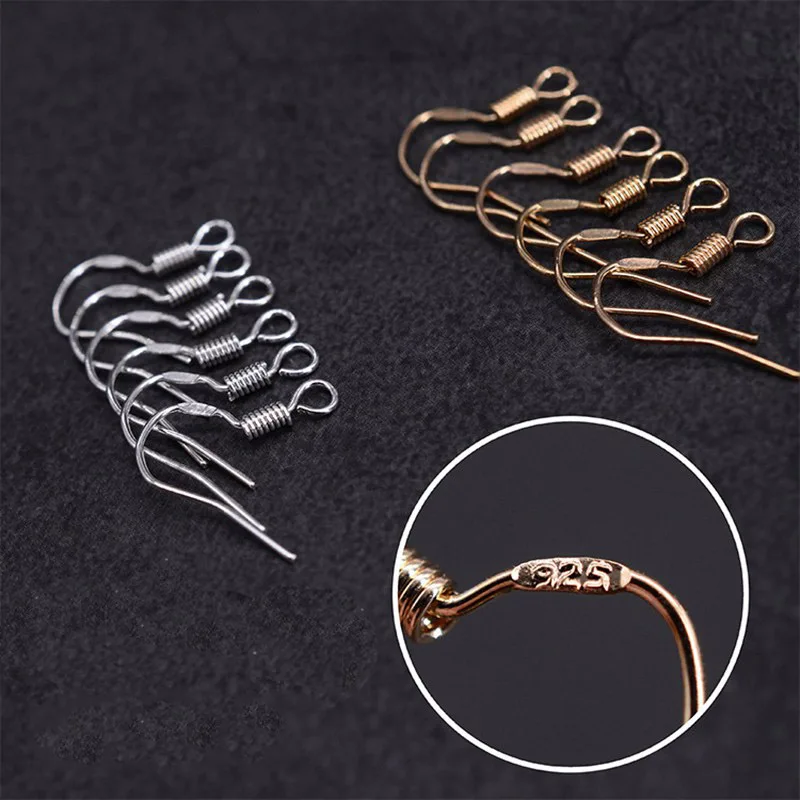 100pcs/lot Carven 925 Silver Copper Ear Wires Wholesale Earrings Hook for DIY Jewelry Earrings Making Supplies Accessories 100pcs/lot Carven 925 Silver Copper Ear Wires Wholesale Earrings Hook for DIY Jewelry Earrings Making Supplies Accessories