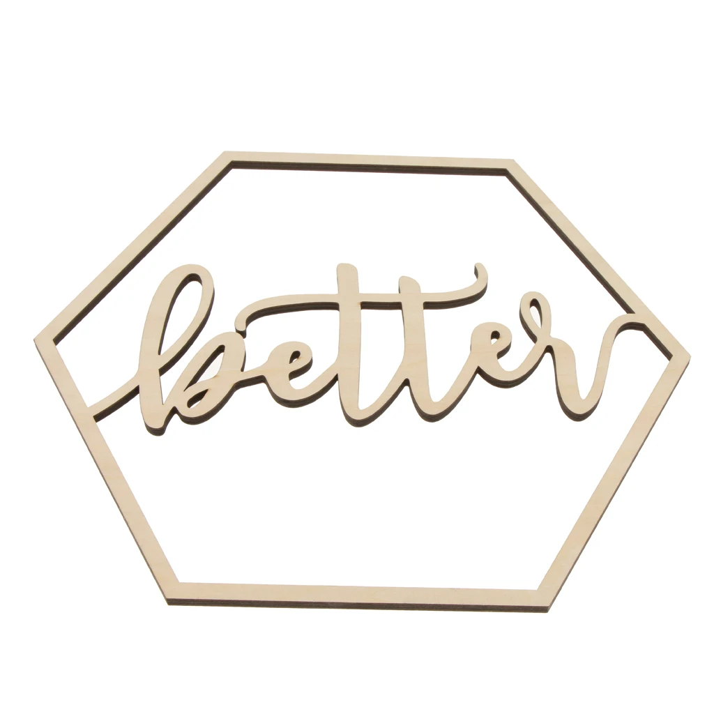 2pcs Hexagon Bride Groom Chair Signs Wooden Wedding Hanging Signs for Wedding Chairs Decor