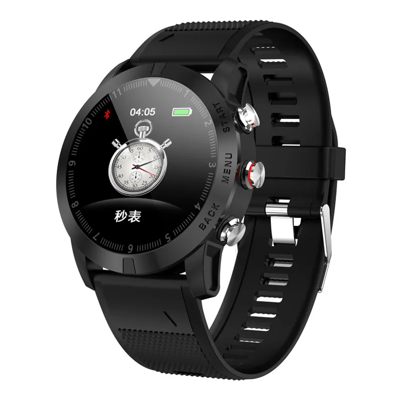 silica black Ravi S10 спортивные Бизнес Для мужчин Смарт-часы IP68 крови Давление сердечного ритма фитнес-трекер компас Smartwatch соединение Android IOS - Цвет: silica black