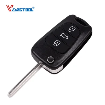 

VDIAGTOOL 3 buttons remote key shell with HYN14R blade Replacement Key Blank Case For Kia Transponder Key Shell