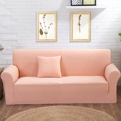 pink Стиль жаккардовые вязать диван крышка все включено простой современный диван Обложка противоскольжения Универсальный диван крышка для s 1 сиденье - Цвет: pink