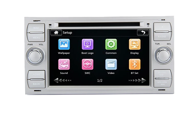 Clearance In Stock Two Din 7 Inch Car DVD Player For Ford Focus Transit Kuga With 3 GPS Navigation Radio Bluetooth Steering Wheel Control 1