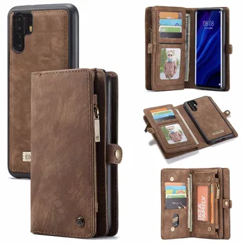 

For Huawei P20 Pro P20 Lite Mate20 Case Zipper Wallet Magnetic Cover Retro Luxury Leather Case For Huawei Mate 20 P20 P30 Pro