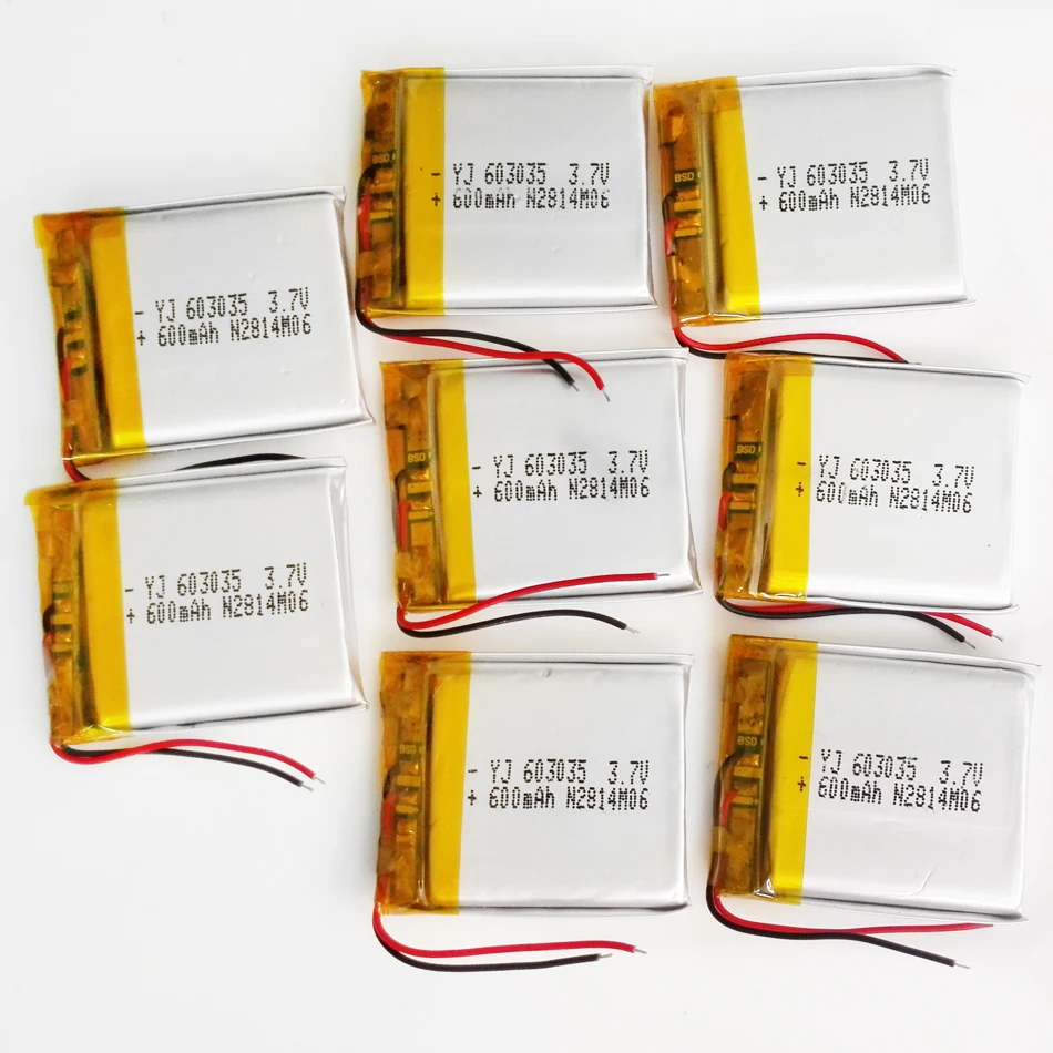 1000 шт 3,7 V 600mAh 603035 литий-полимерная LiPo аккумуляторная батарея для Mp3 PAD DVD DIY электронная книга bluetooth Камера