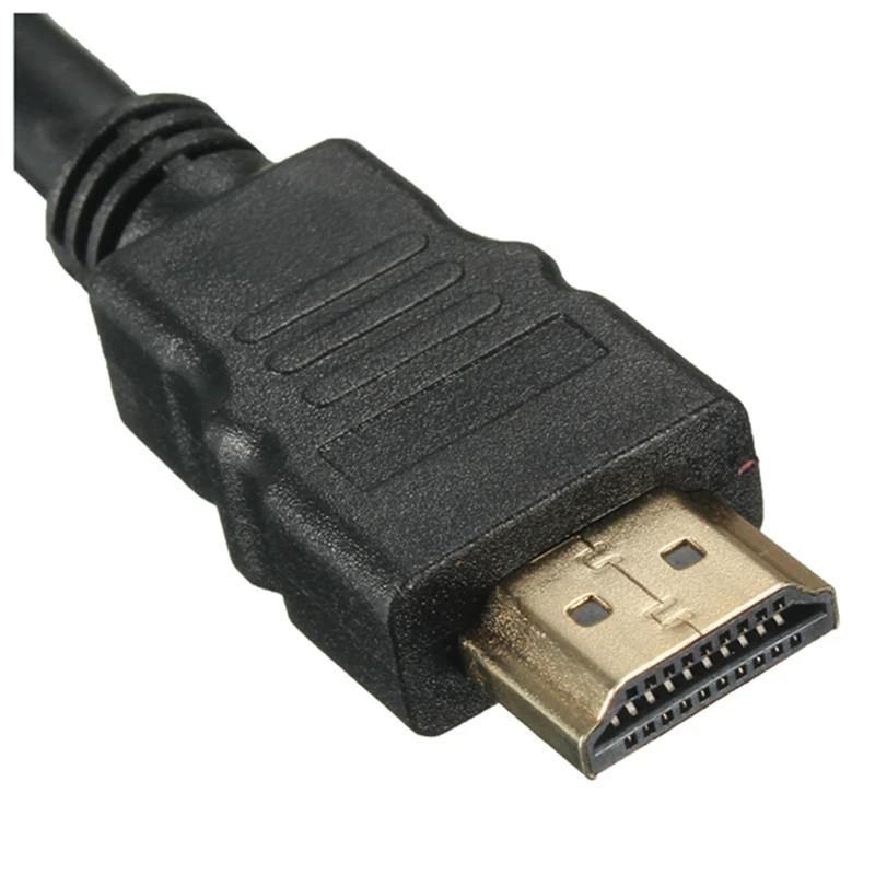 Черного цвета на каблуках высотой 5 футов 1 м HDMI Мужской до 3 RCA аудио видео кабель AV
