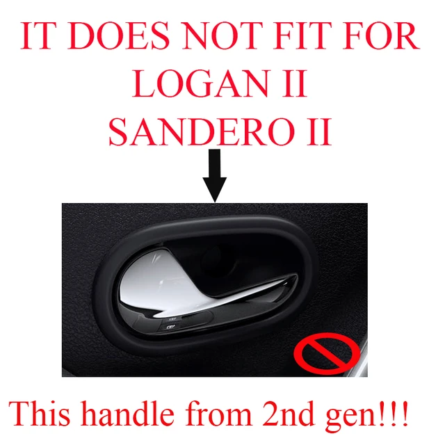 St. Steel Interior Inside Door Handle Covers Trim For Dacia